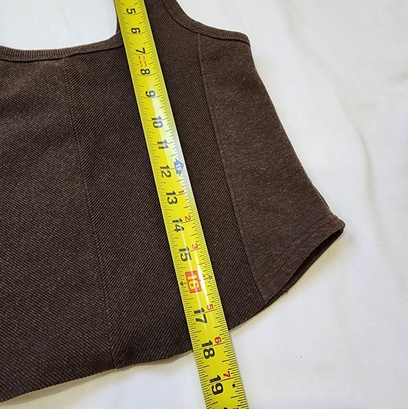 Yogalicious Workout Tank Top Size M Baby Terry Somers Brown - Picture 6 of 7